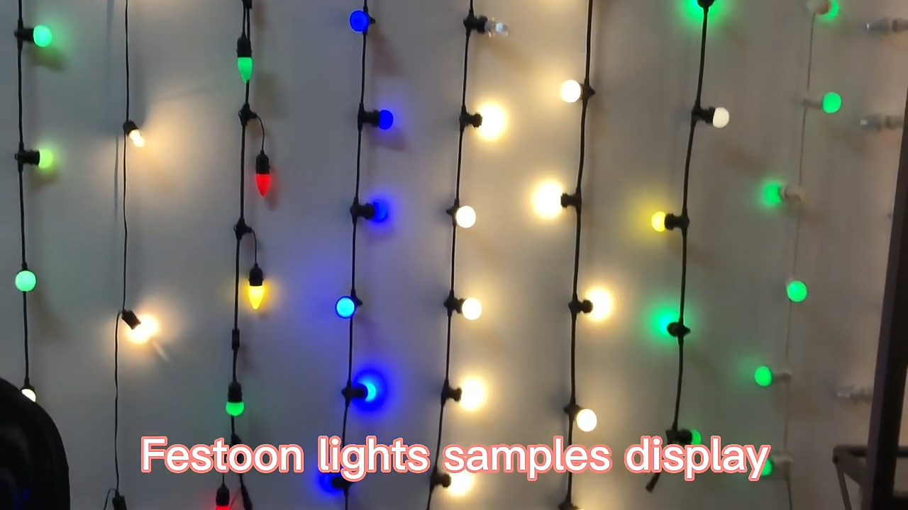 Outdoor LED G50 String light Patio christmas Lights with Shatterproof milky Bulbs Waterproof Commercial Hanging Lights 1