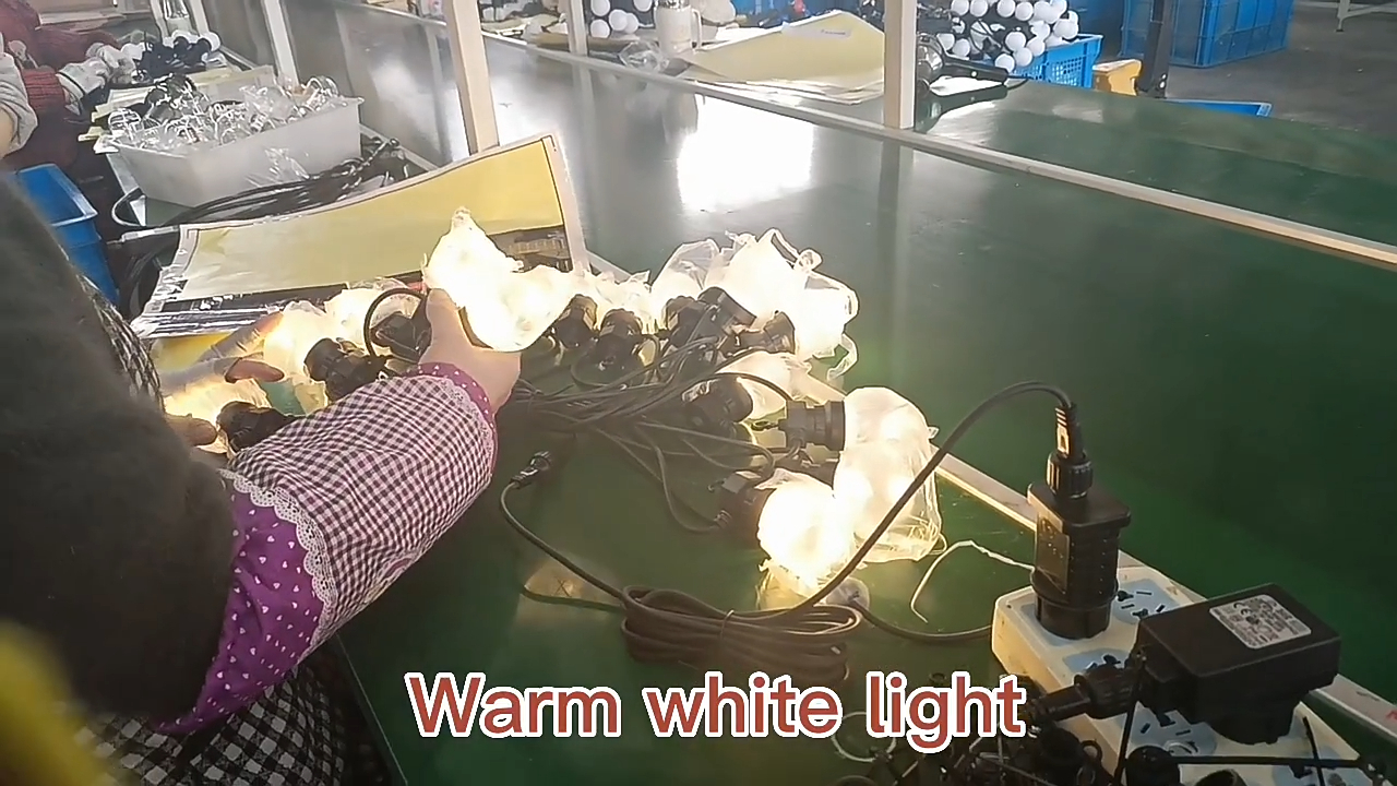 Wendadeco G50 Bohlam Tahan Air Hitam Strand Lampu Gantung 5M Outdoor String Lampu IP44 Camping Light 1
