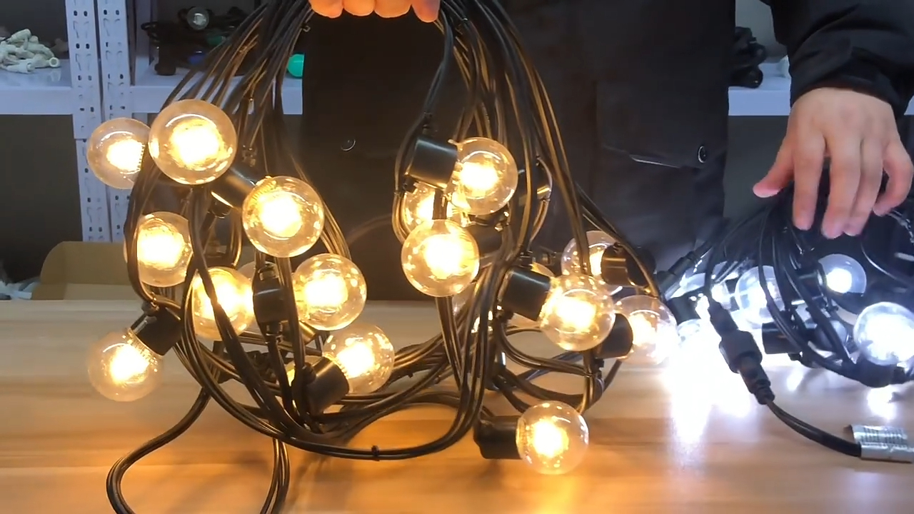 wendadeco Decorațiuni de Crăciun de sărbători lumini festone de înaltă calitate G45 Led șir de lumină Grădină Ghirlandă led șir de lumină 1