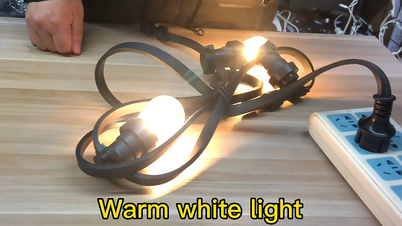 High quality 2*1.5mm2 B22 Led Belt Light Rubber Flat Cable Holiday Lighting 100m E27 Medium Base Festoon String1 1