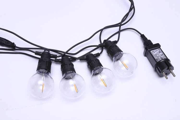 IP65 Terhubung lampu string luar ruangan 24 v lampu liburan a19 lampu teras dekorasi Natal A19 filamen Festoon Stri 2