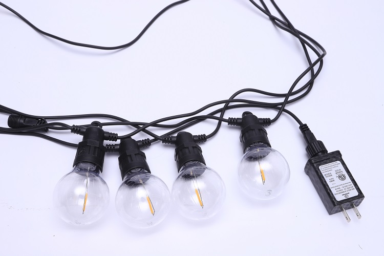 IP65 Terhubung lampu string luar ruangan 24 v lampu liburan a19 lampu teras dekorasi Natal A19 filamen Festoon Stri 5