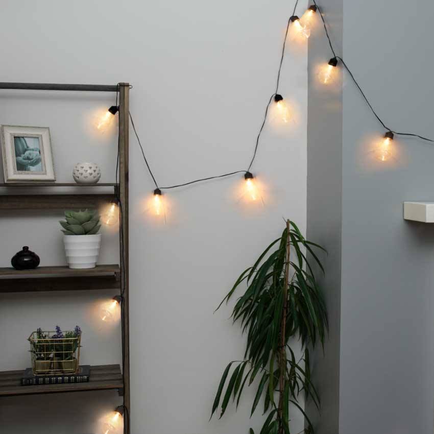 IP65 Terhubung lampu string luar ruangan 24 v lampu liburan a19 lampu teras dekorasi Natal A19 filamen Festoon Stri 8