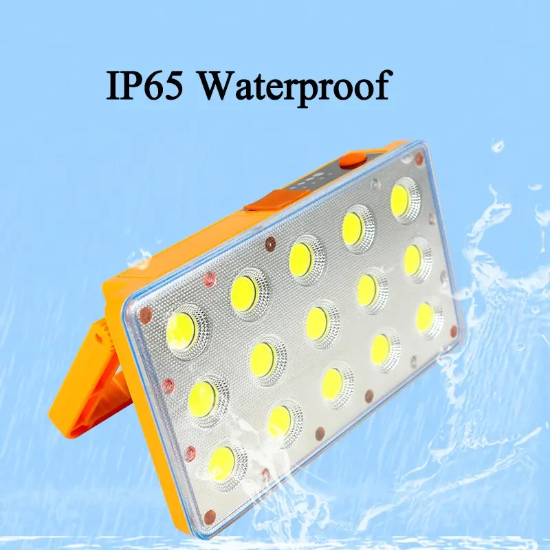 Lampă solară de camping cu LED, reîncărcabilă cu USB, portabilă, iluminare solară de inundație de urgență, 150w, reîncărcabilă solară 1