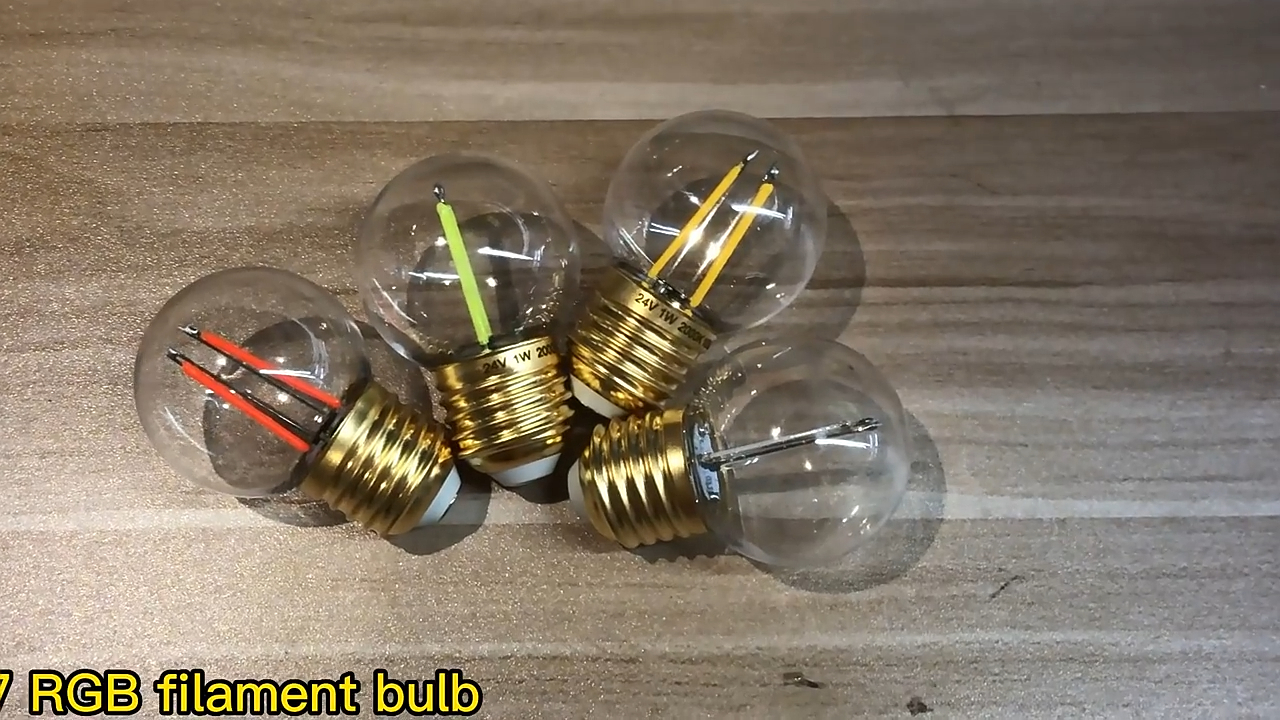 Decoration lights med starburst G45 plastic E27/B22 globe dimmable bulb 230v led filament bulb 2w 1