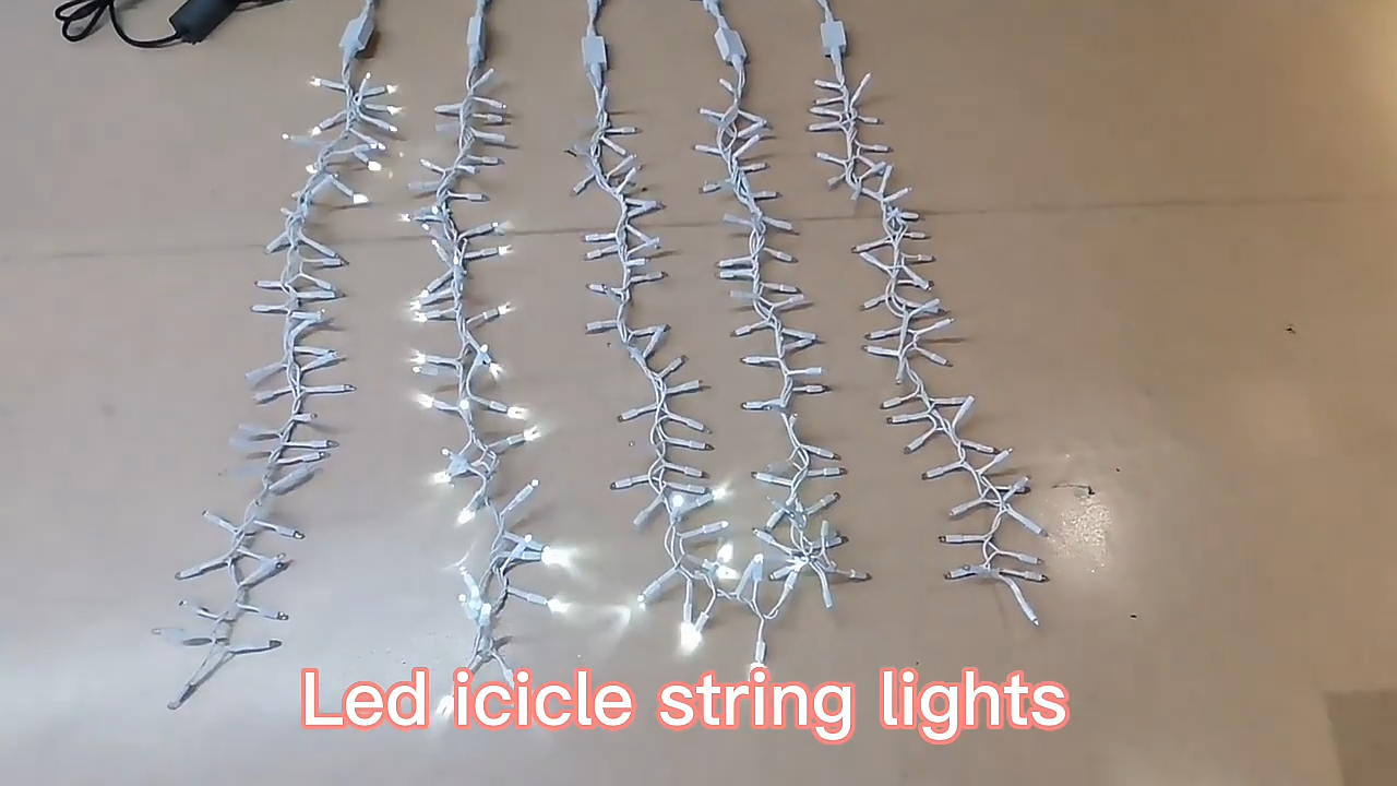 Ghirlandă LED Icicle String Lights Drop 0,4-0,6 m Cortina Lumini de Crăciun Grădină Stradă Lampă de iluminat decorativă în aer liber 1