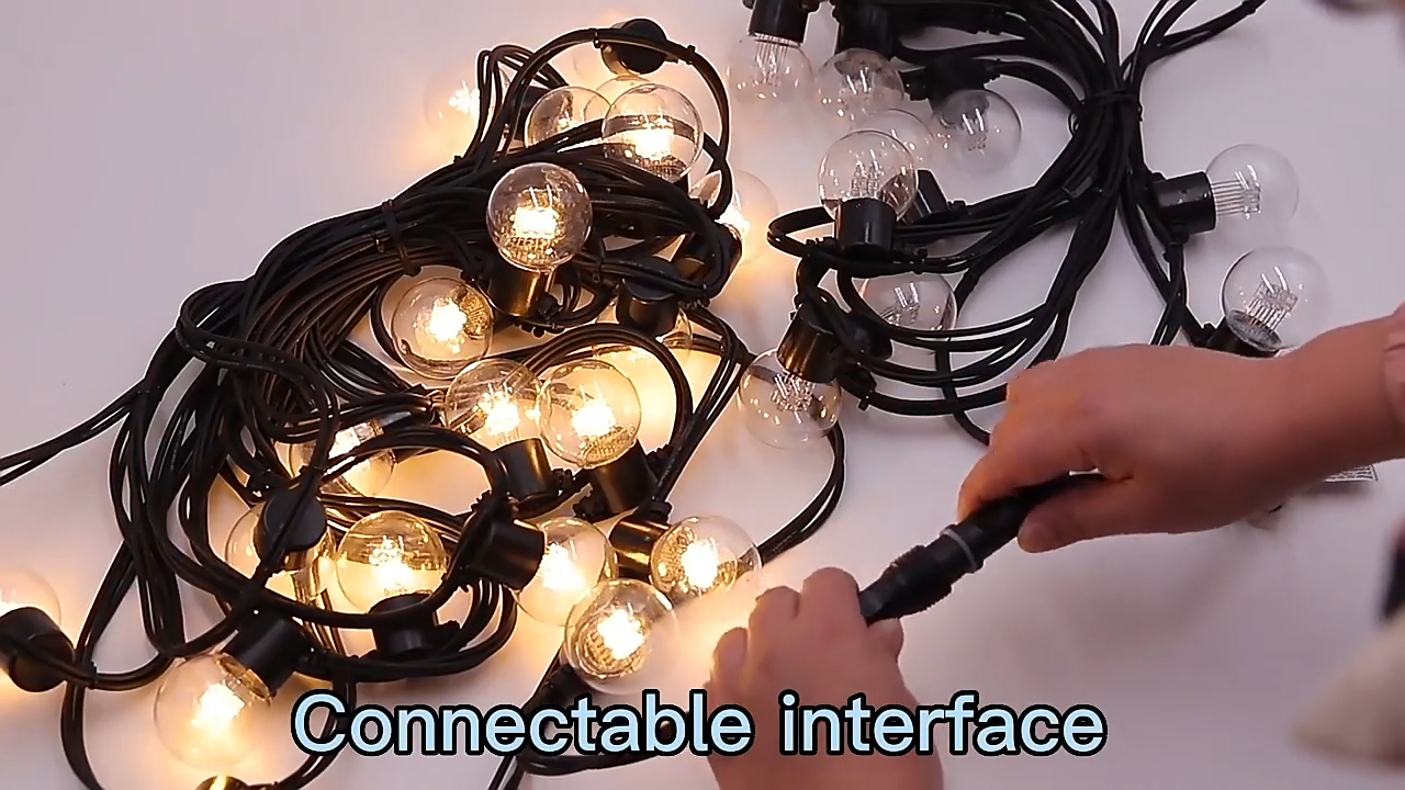 wendadeco 10m 20Becuri G45 led String Light alb cald led fairy lights șir IP44 ghirlande lumini de Crăciun în aer liber 1