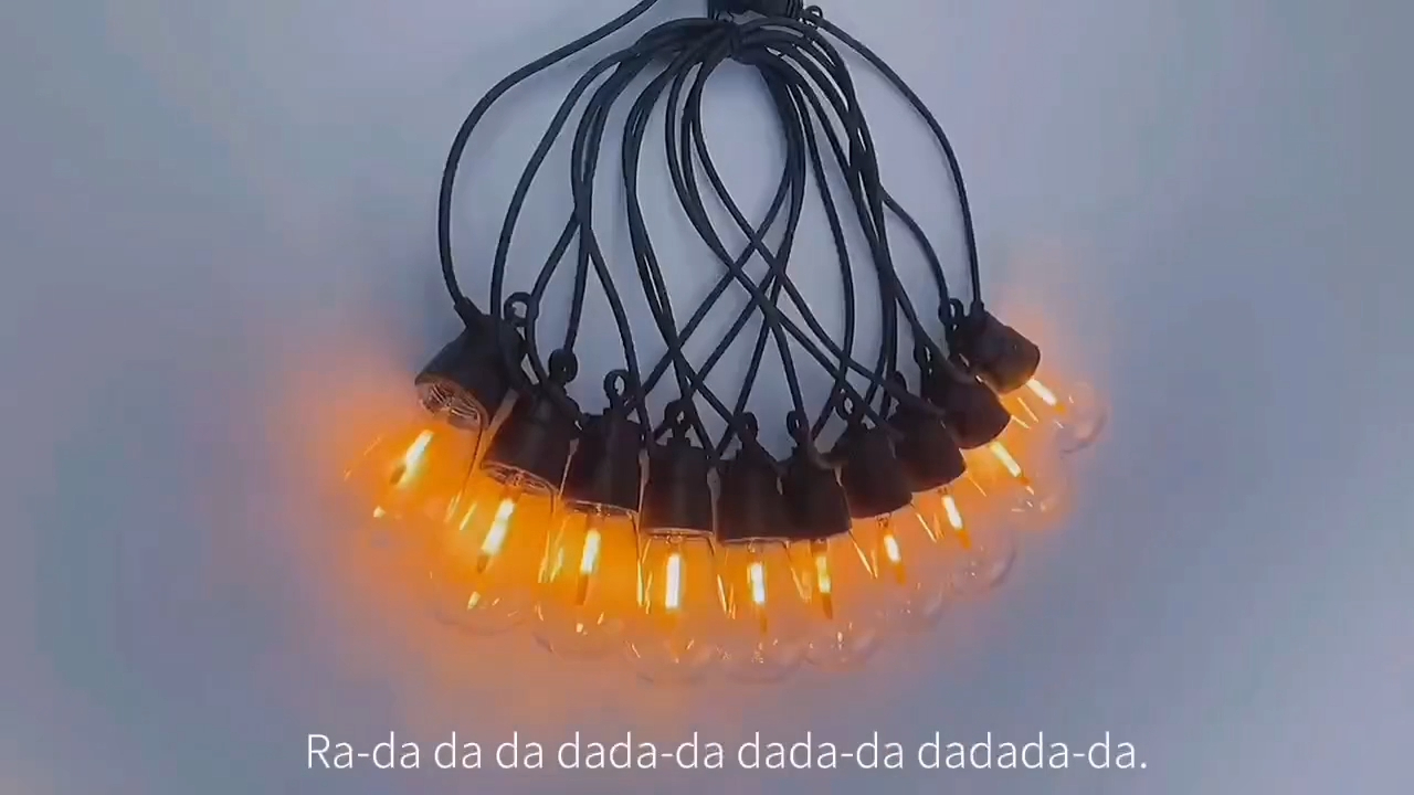 party decoration solar a19 led string light Outdoor decorative lighting string waterproof globe A19 solar Christmas 1