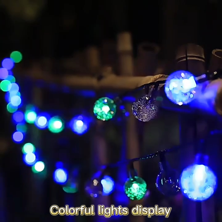 Desain baru solar string lampu outdoor tahan air led peri gelembung lampu kristal dekorasi Natal led pesta meriah 1
