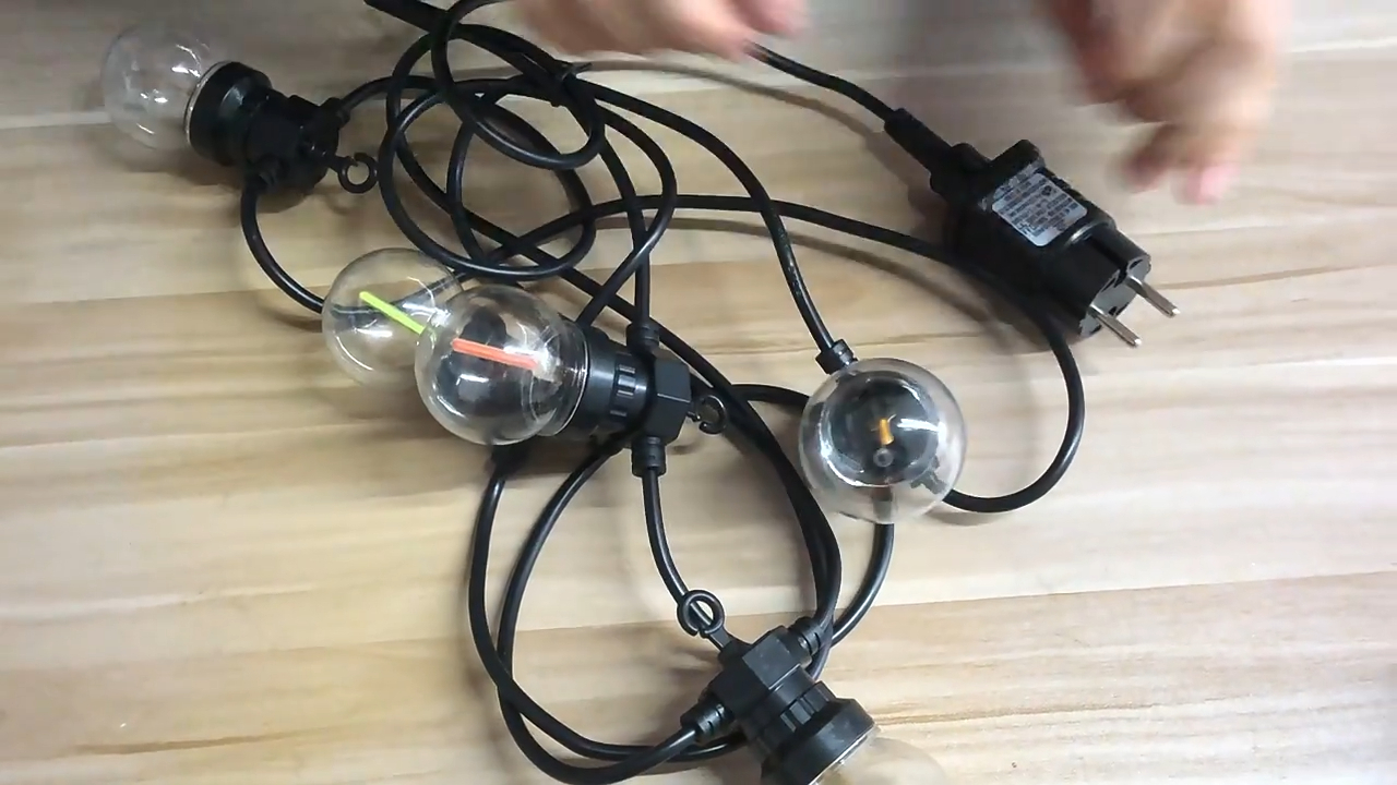 Lumină cu LED-uri IP44, rezistentă la intemperii, în aer liber, 5m 10m LED G50 cu filament, șir, lumini albe calde de Crăciun 1