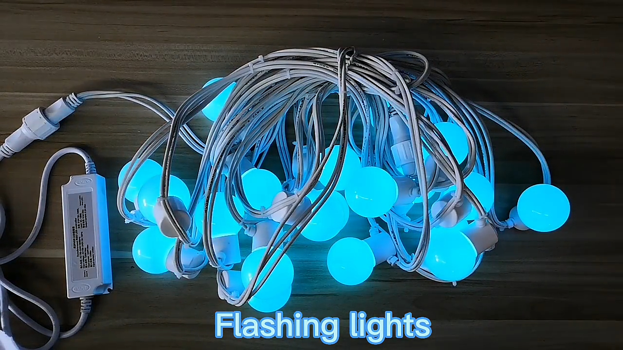 holiday lighting deco RGB bulb string lights color bulb G45 bulb string Christmas led light string 5M10L 10M20L 1