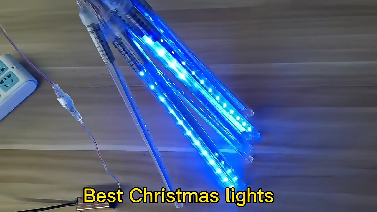 30cm/50cm LED Meteor Shower lampu dekorasi natal Lampu Strip Outdoor Peri Garland Lampu Untuk Jalan teras luar ruangan 1