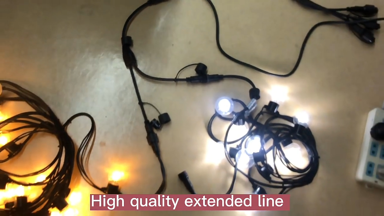 Wholesale price outdoor and indoor Waterproof connectable festoon string light round rubber extension cable 1