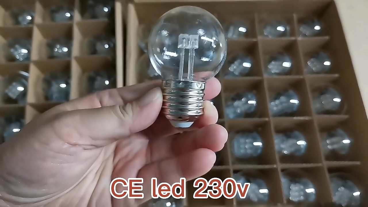 Outdoor IP44 e27 G45 lampu led bohlam 1W Led natal Lampu bohlam smd 2835 warna putih hangat bohlam suhu 1