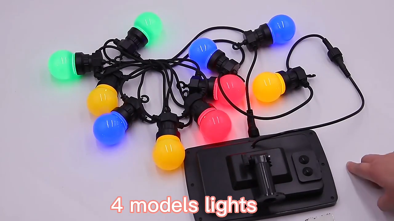 Penjualan TOP solar G50 bulb string lights 10m tenaga surya yang dapat dihubungkan bercahaya custom string light lampu natal permanen 1