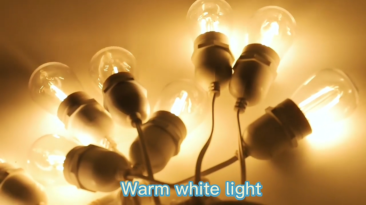 10 m led bulb S14 ST45 lampu shell taman gantung dekorasi pernikahan dalam ruangan tahan air outdoor festoon string lampu 1