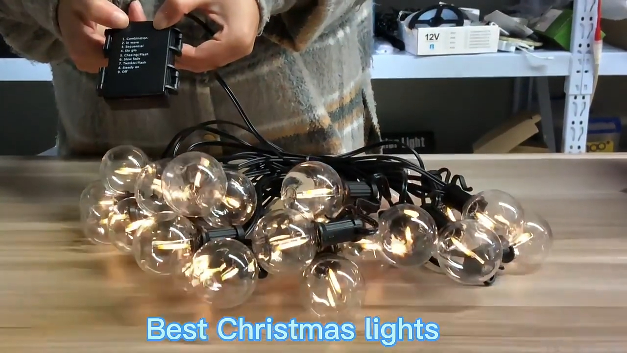 Vânzare fierbinte Shatterproof G40 LED șir decorațiuni de Crăciun Bec de copac șir de lumini în aer liber rezistent la apă 1