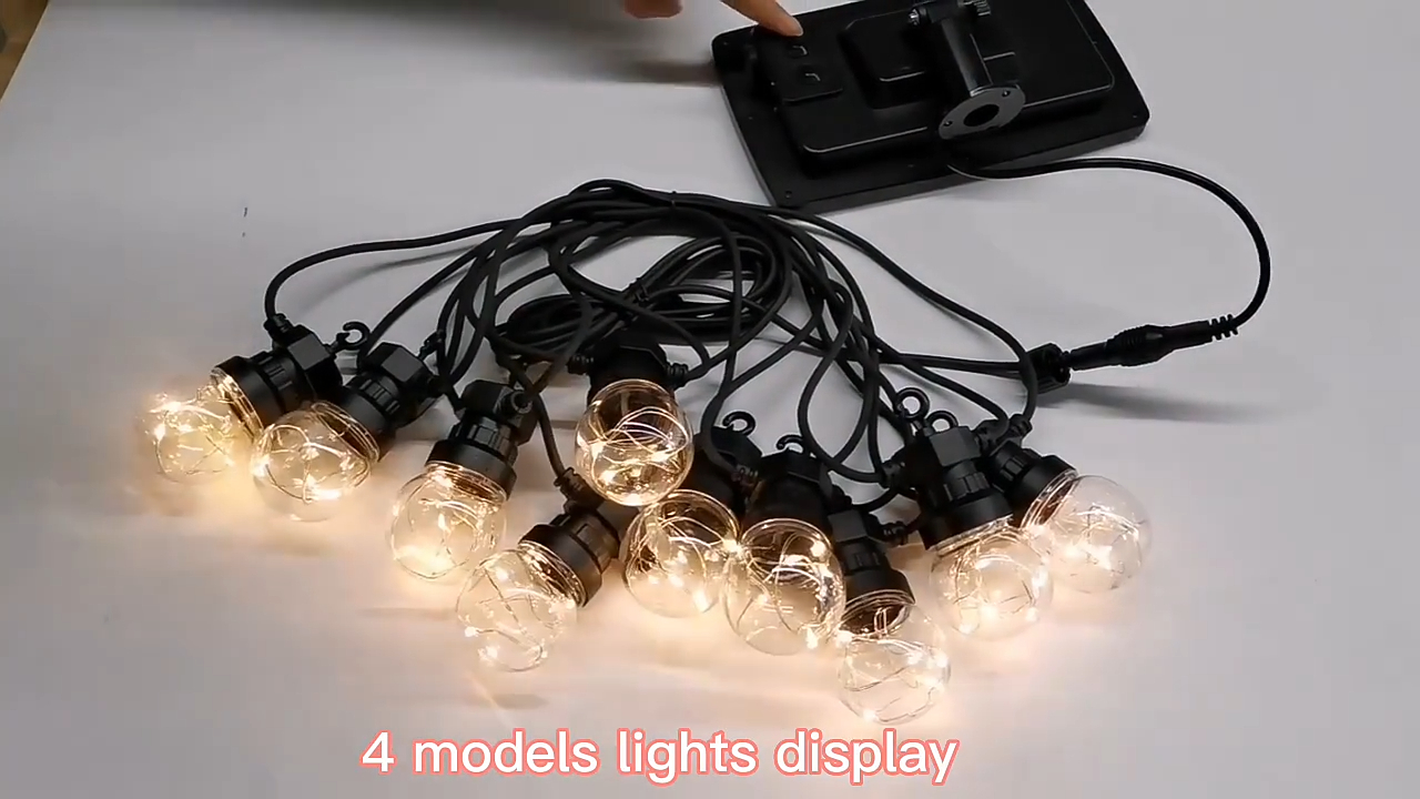 Lampă cu sârmă de cupru Med Starburst G50 Lampă solară șir de lumină solară cu LED de grădină cu bec G50 Lampă decorativă rezistentă la apă 1