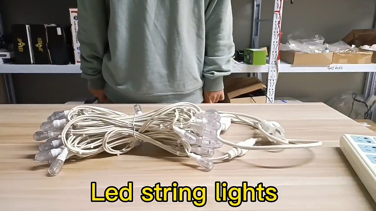 Ghirlandă led lumini de Crăciun în aer liber alte decorațiuni de sărbători de Crăciun E14 șir 220V LED Edison Bec String 1
