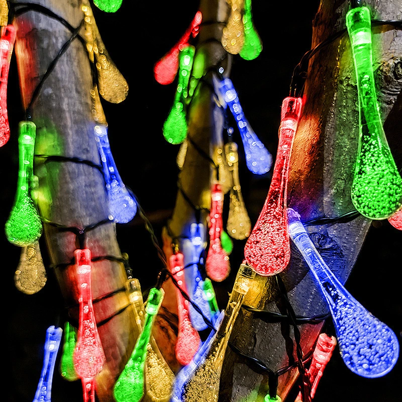 Christmas decorations festoon light Garden Tree Decorative christmas Lights Holiday Outdoor Solar bubble raindrop string 1