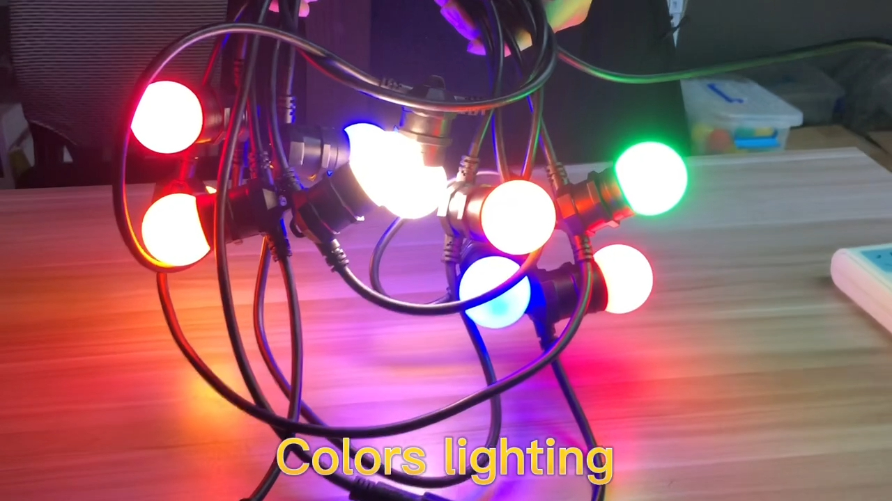 wendadeco centură neagră rotundă șiruri de lumină cu LED-uri impermeabile IP65 E27 curea feston lumini de Crăciun 100 m șir de lumină în aer liber 1