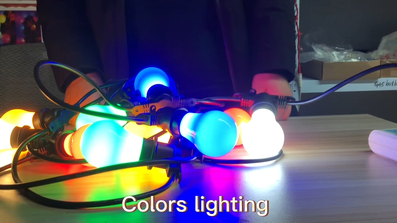 Cina led furniture festoon lampu Listrik med starburst Led garland bulb 220 V 1 W A60 Led lampu natal bohlam 1