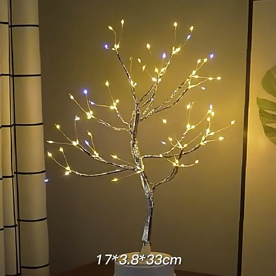 LED Copper Wire Tree Lamp Adjustable 108led Branches Fairy Tabletop Bonsai artificial tree lights for Home christmas Dec 1