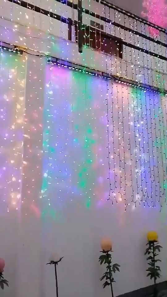 IP65 wasserdichte LED Girlande Weihnachtsbeleuchtung Girlande Vorhang Licht warmweiß LED Drop Window Fairy Eiszapfen Lichterketten 1