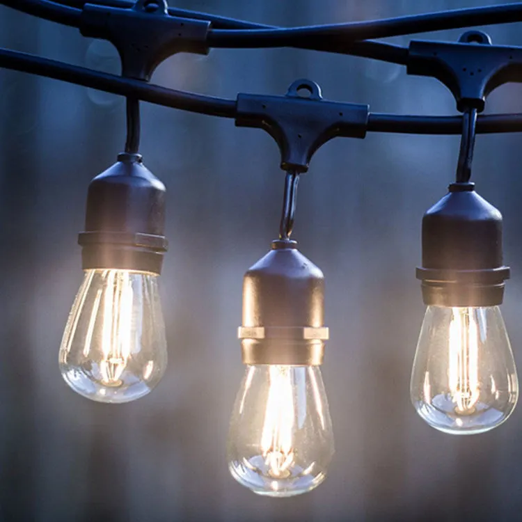 Tahan Air S14 Bohlam LED String Light Globe Garland Lampu Natal S14 Drop String Lampu Dekorasi Luar Ruangan 1