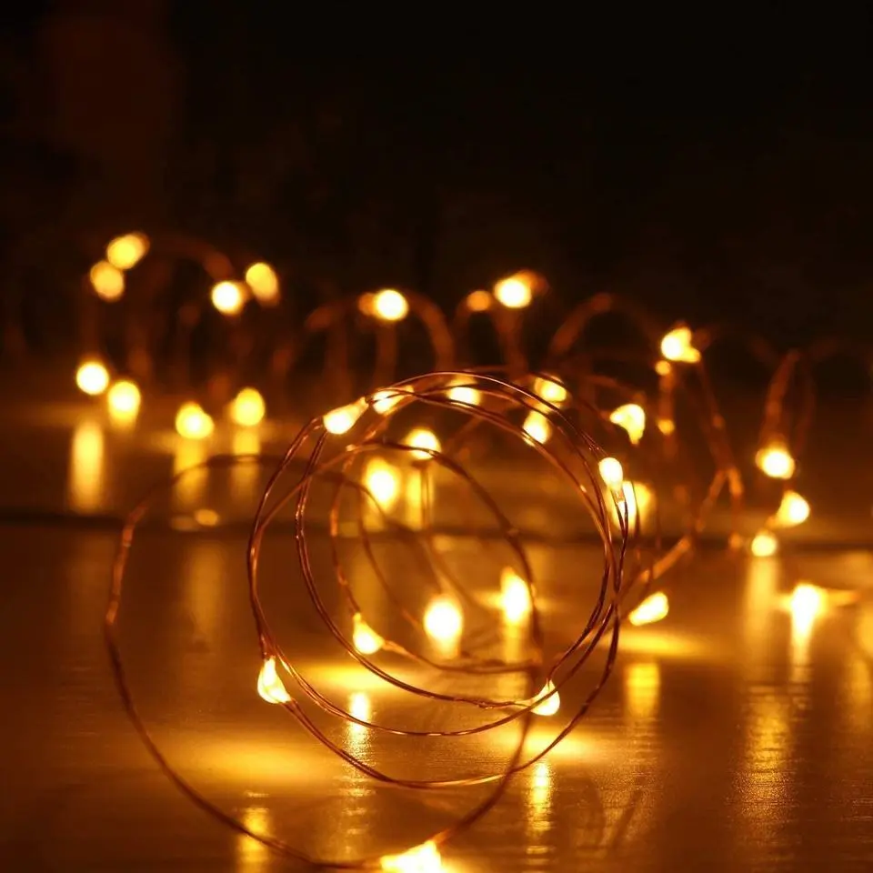 Dekorasi natal lampu peri 10 m 100led solar string lampu luar ruangan tahan air kawat tembaga dipimpin lampu string 1