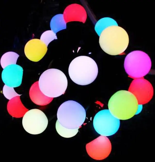 hot selling party lighting string white cable with bulbs 10m 20bulbs g45 globe led string light outdoor christmas lights 1