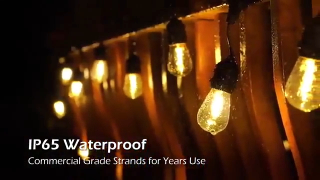 led s14 solar string lights outdoor waterproof plastic S14 bulbs led light strings outdoor broken-resistant christmas li11 1