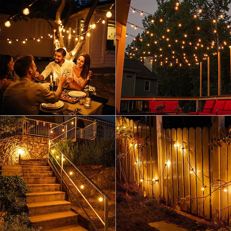 Patio G40 led light strings christmas decorations pixel lights string holiday lighting edison bulb string lamp outdoor11 1