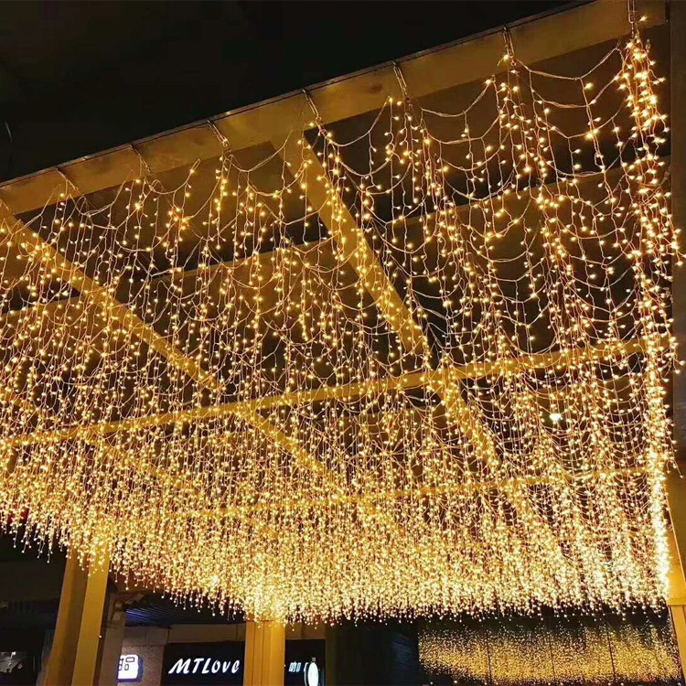Indoor outdoor Home christmas decorations fairy lamp led curtain fairy light outdoor led icicle string lights 1