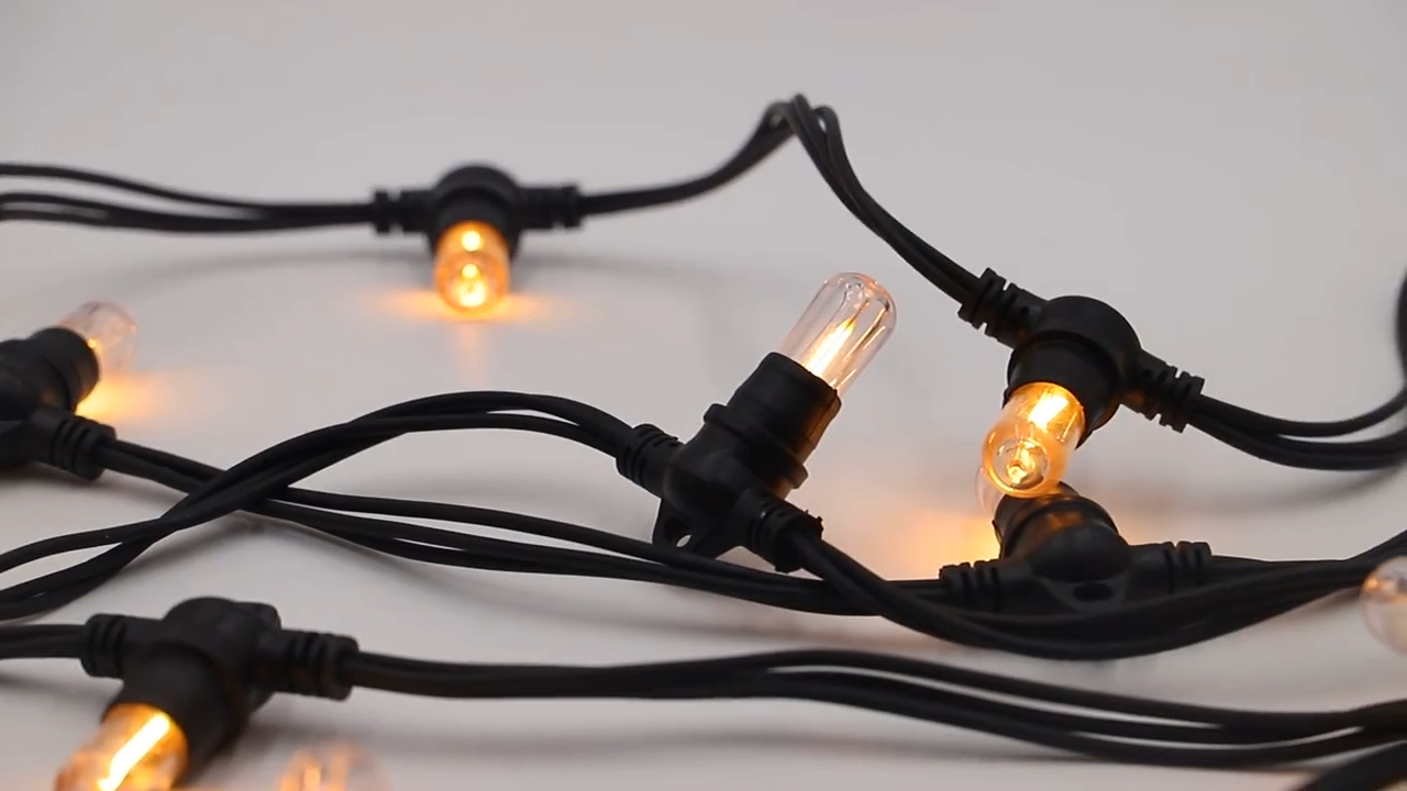  Outdoor decors plastic fancy light med starburst mini light  E14 led string lights Products | Wenda Deco 