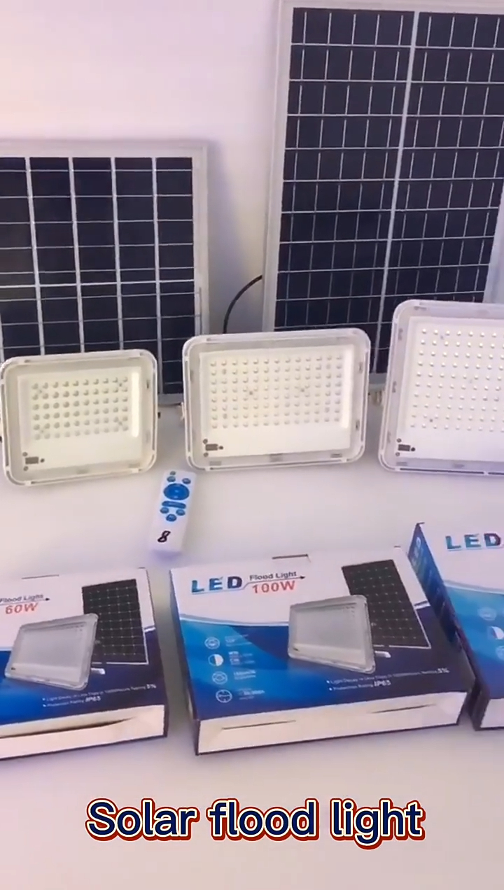 Kecerahan Tinggi Ip65 Luar Ruangan Tahan Air 100w 200w 300w 400w Produk Lampu Banjir Surya Led | Wenda Deco 1
