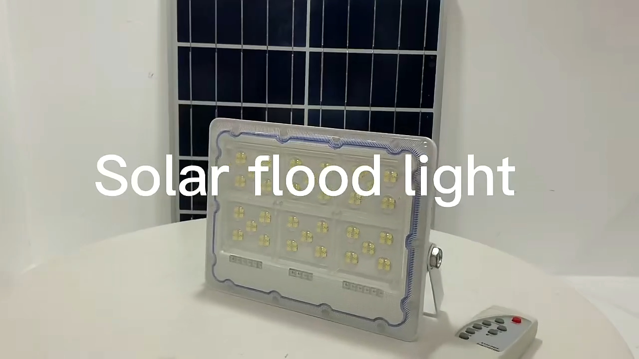  Intro to High Efficiency Super Bright Solar Lights Outdoor 100w 200w 300W Solar Flood Light Wenda Deco 