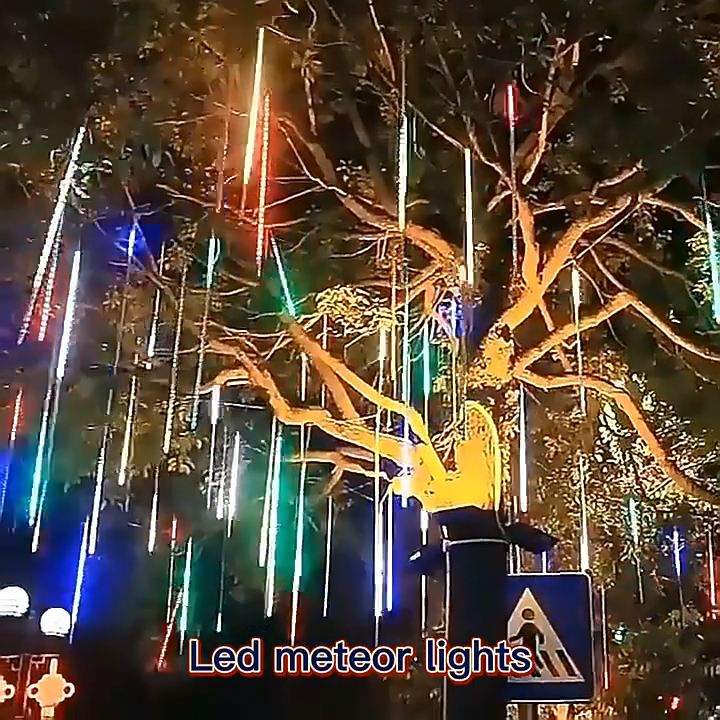  Intro to colorful decoration light led snowfall meteor Shower lights for wedding party outdoor decor Wenda Deco 
