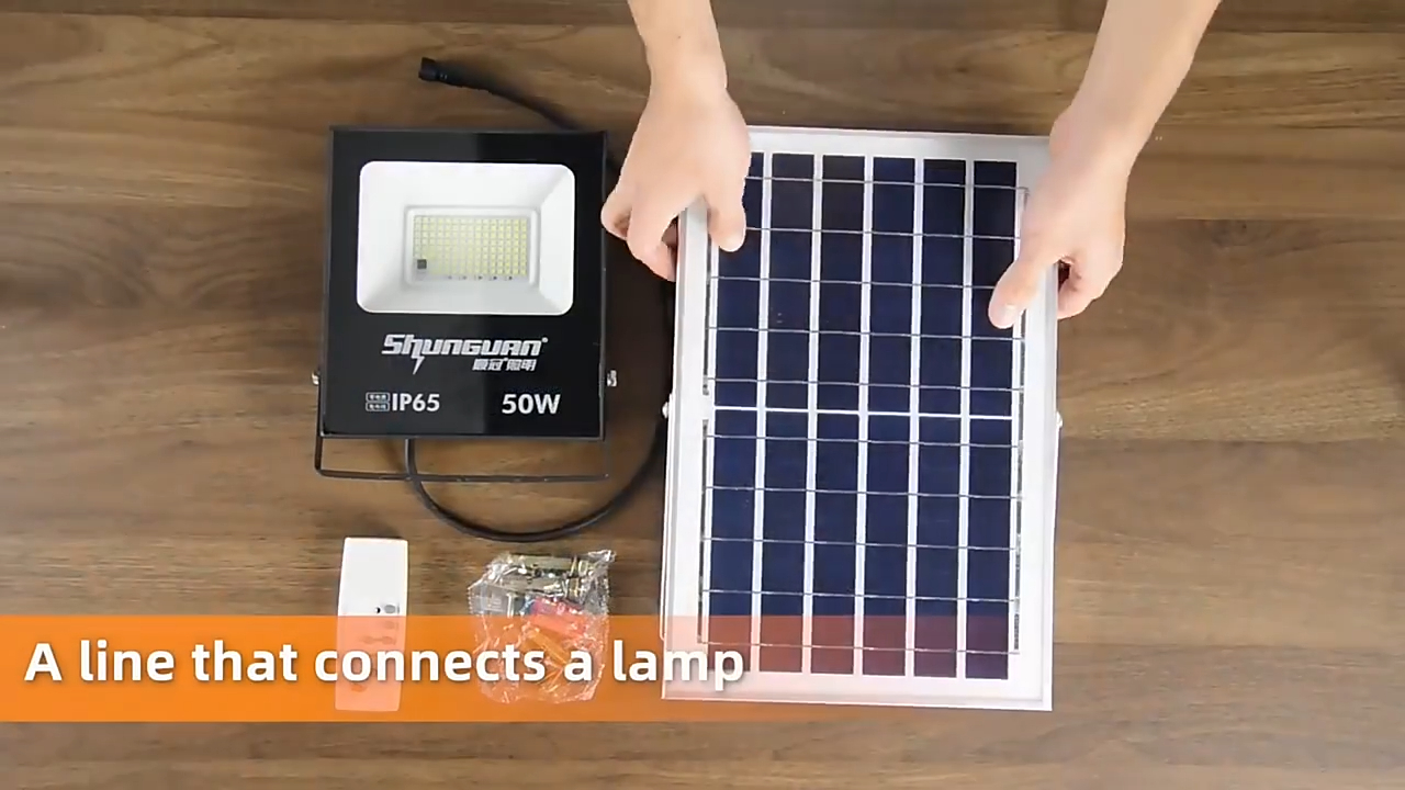 Lampă de exterior cu energie solară Telecomanda IP65 Impermeabil 100w 200w 300w 500w Lumină solară cu LED Wenda Deco 1