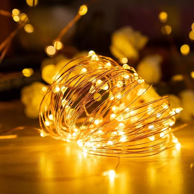 Impermeabil USB decorațiuni de vacanță de Crăciun LED cu sârmă de cupru șir de lumini fairy | Wenda Deco 1