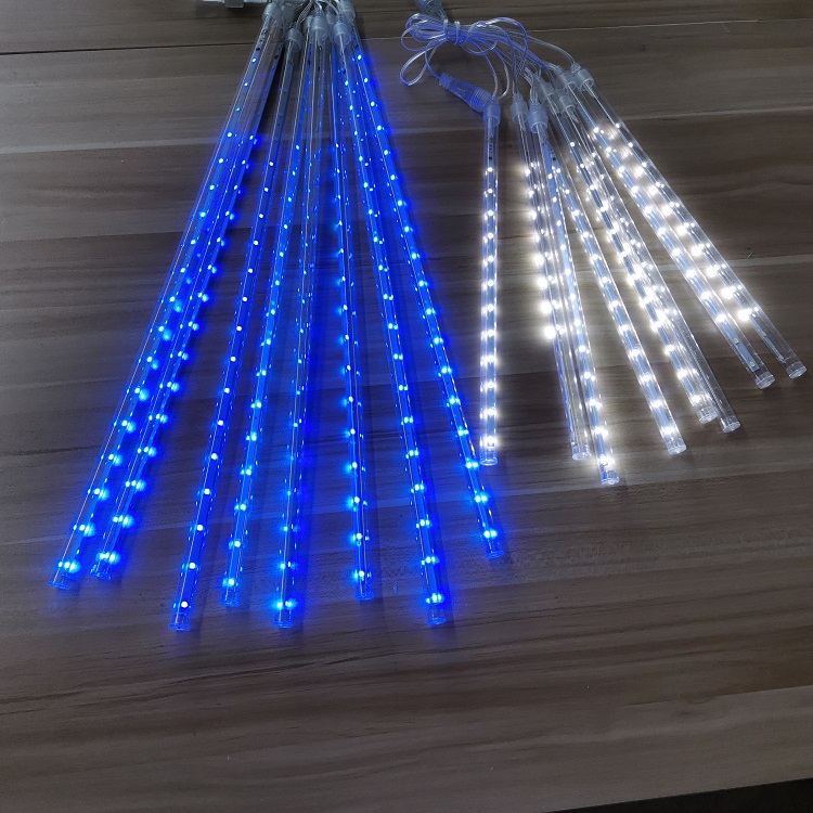 Outdoor-Weihnachtsdekoration beleuchtet wasserdichte Wasserfall-LED-Meteorlampe 30 cm 50 cm 220 V LED mit Starburst-Schneefalllicht 5