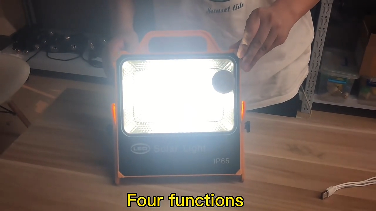 ABS de înaltă putere în aer liber IP65 solar portabil cu putere de inundație cu led încărcător lanternă lampă reîncărcabilă cort de camping pescuit 1