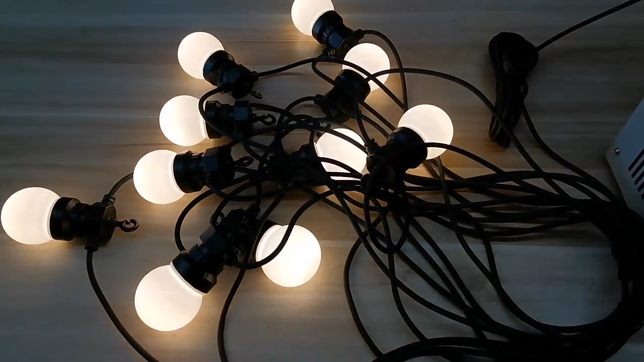 Șiruri de iluminat pentru petreceri rgb G50 LED șir de lumină pentru exterior, impermeabilă, șir de iluminat decorativ 1