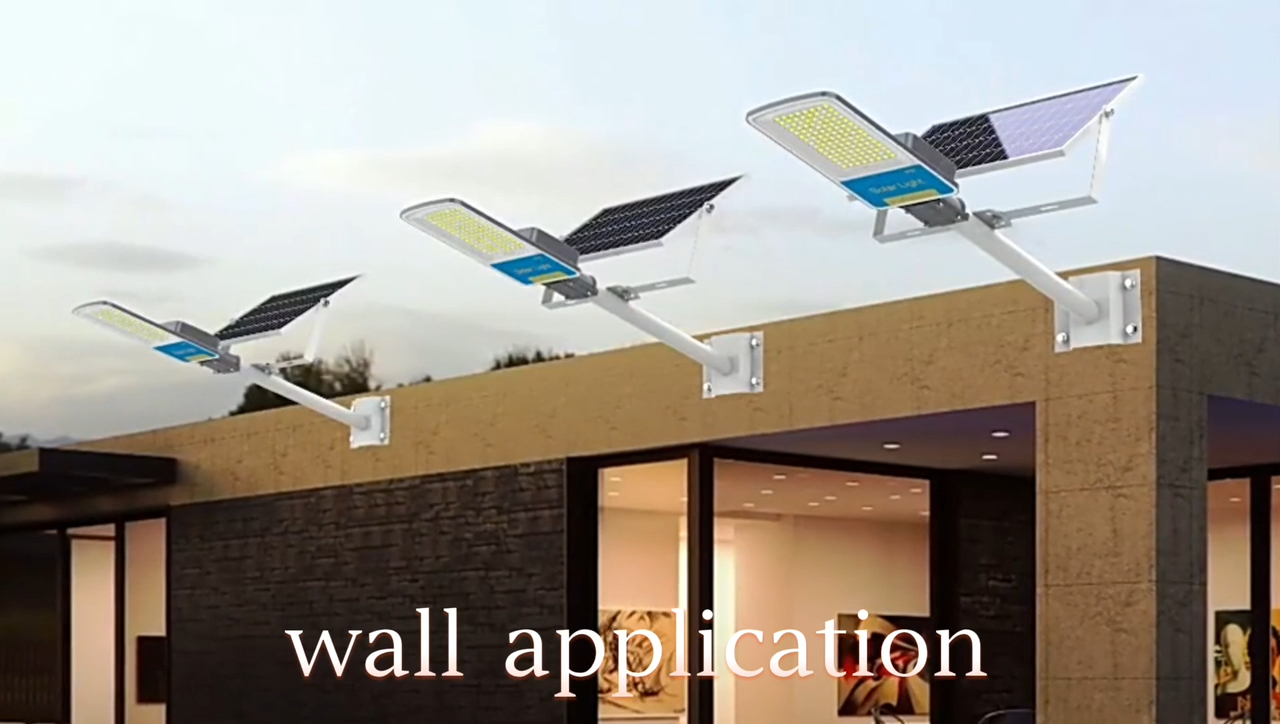 100W 200W 300W التحكم عن بعد بقيادة الحركة في الهواء الطلق للماء Ip65 الشمسية ضوء الشارع Wenda Deco 1