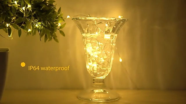  Intro to Solar string Light Outdoor Copper wire string light for Christmas Wedding Garden Party Wenda Deco 