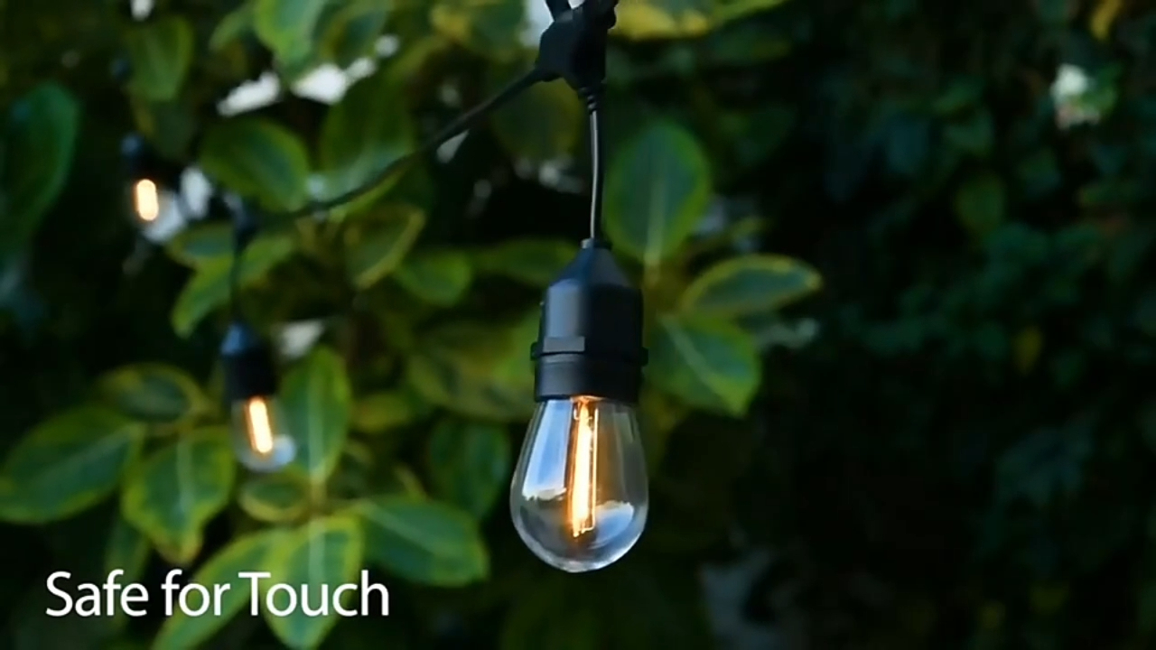 Lumină de sărbători șir IP65 S14 Bec șir de lumini Decorațiuni de Crăciun LED Festoon String Lumină în aer liber 1