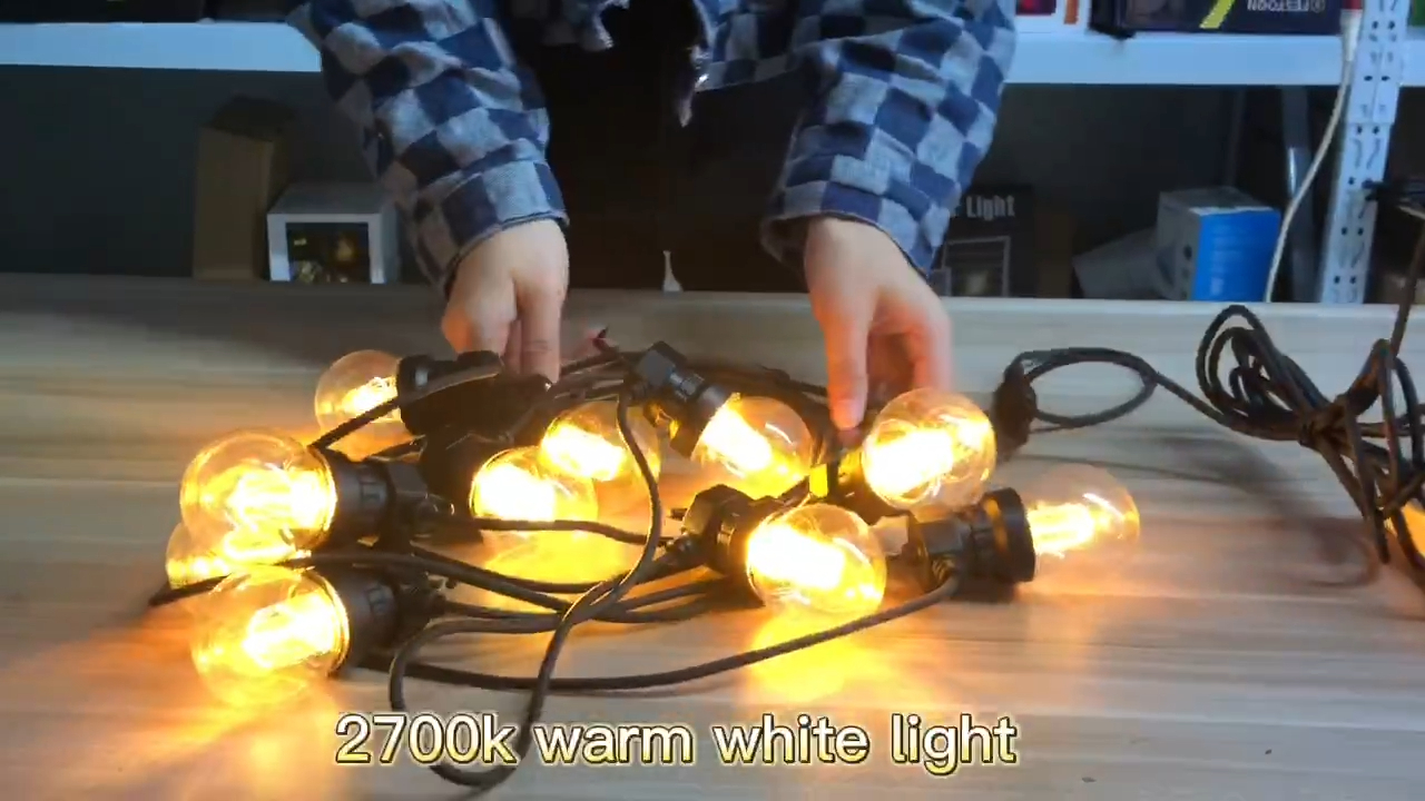 Outdoor IP44 Tahan Air LED G50 Bohlam Tali Lampu Putih Hangat 8M/10 Bohlam Dekorasi Natal G50 Memperhiasi Pencahayaan 1