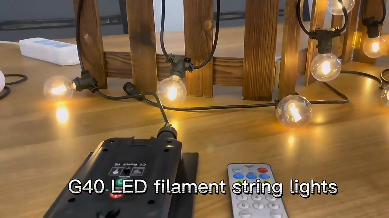  Intro to G40 Customized outdoor Christmas Halloween waterproof patio LED string lights Wenda Deco 