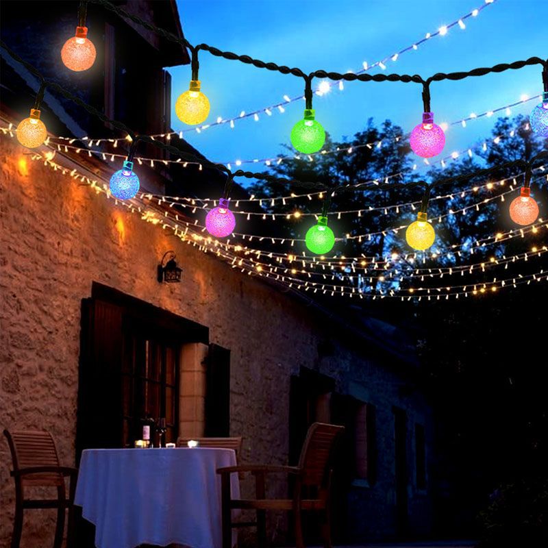 LED solar bubble ball string LED solar light string outdoor decoration colored light garden layout New Year Christmas 8