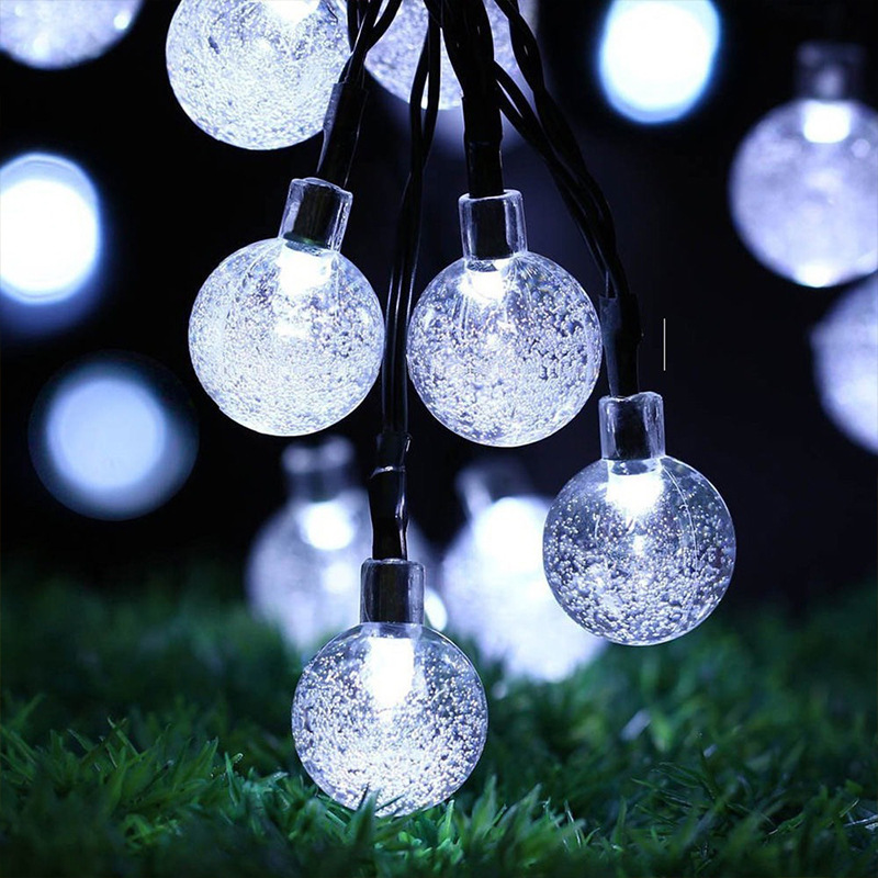 LED solar bubble ball string LED solar light string outdoor decoration colored light garden layout New Year Christmas 10